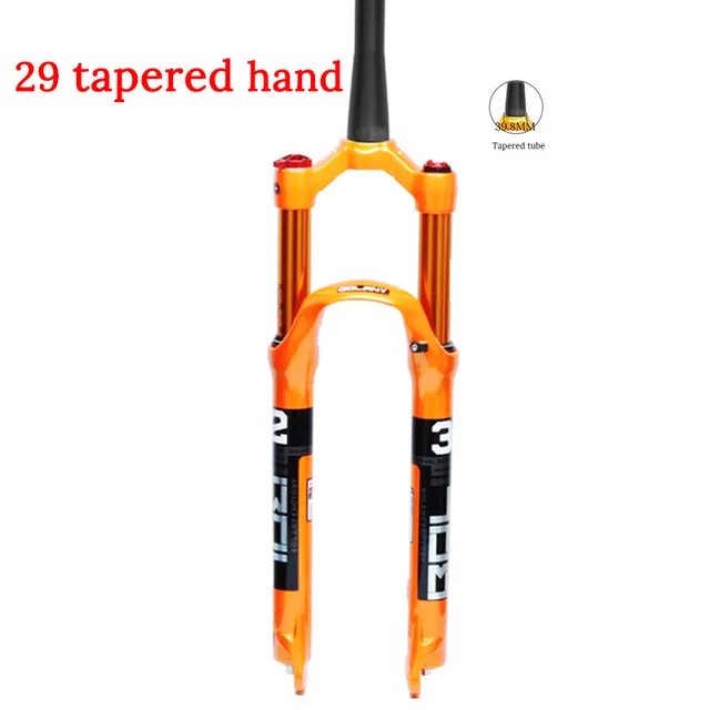 29er Tapered Hand Вилка для горного велосипеда из магниевого сплава пневматическая подвеска 26 27,5 29er дюймов 32 HL RL100mm Велосипедная вилка Блокировка для велосипедных аксессуаров - Цвет: 29er Tapered Hand