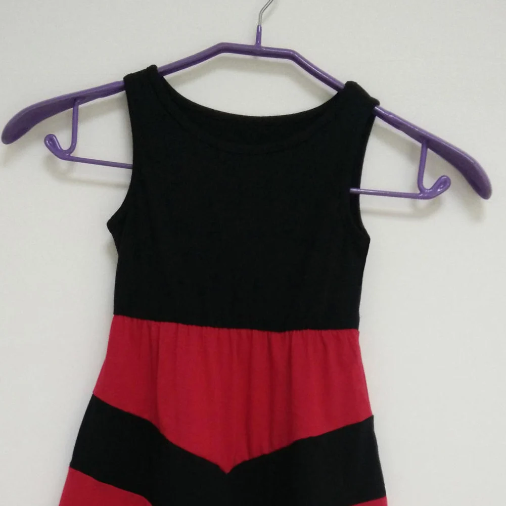 2017 Летнее Детское платье для девочки полосатые длинные макси платья больших