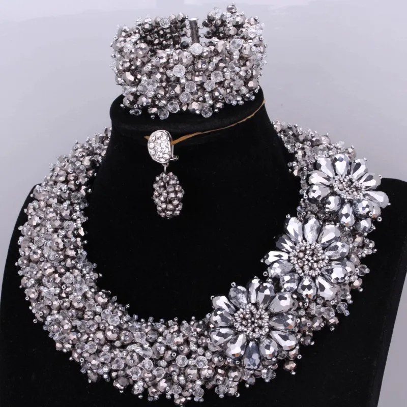 4 UJewelry свадебные комплекты украшений для женщин Свадебные африканские бусины