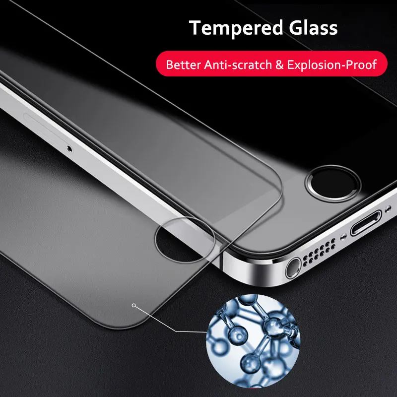 CHOEOIWE для iPhone 5 5s 5c SE 9H 2.5D переднее закаленное стекло защита экрана Противоударная
