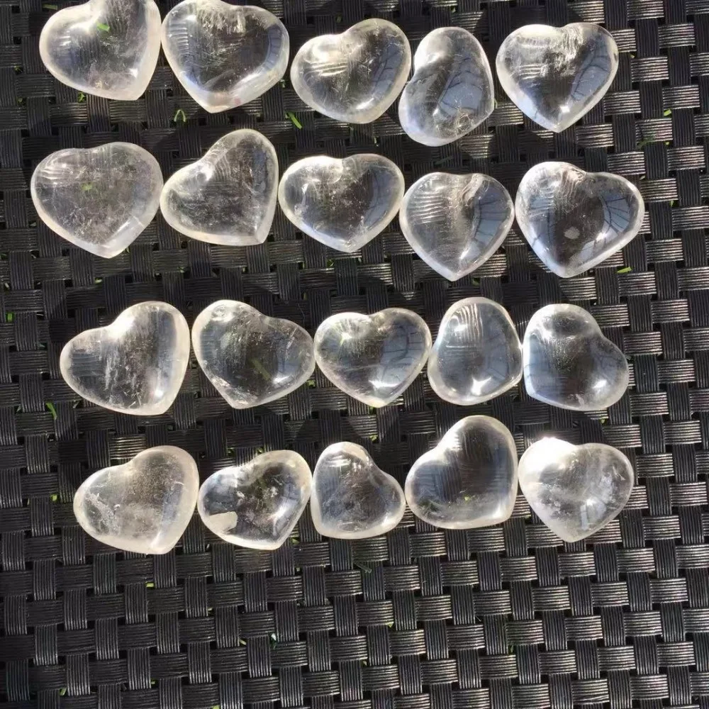 

10 шт. маленькая Красивая Прямая поставка натуральный прозрачный Камень кварцевый кристалл драгоценный камень сердце оптовая продажа для и...