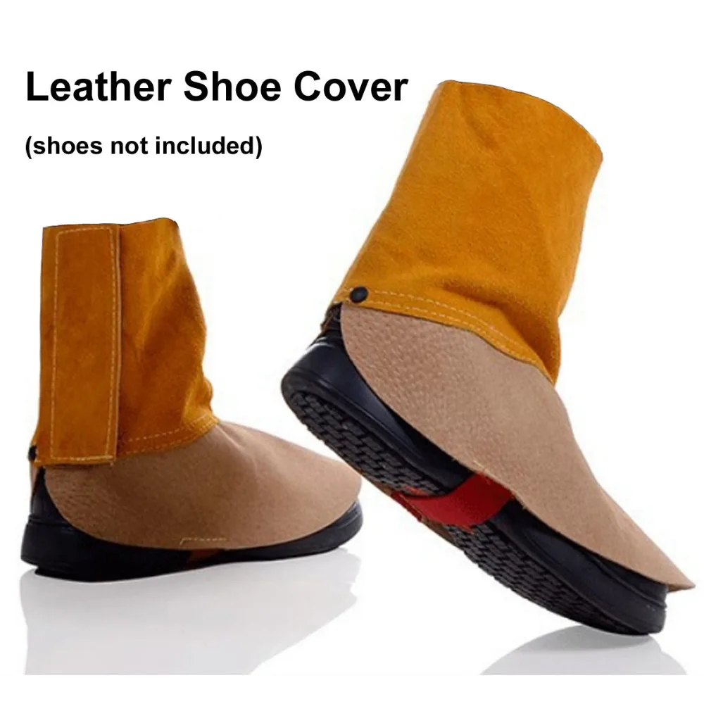 

LB002 Leather Welding Shoe Cover HEAT RESISTANT & WEAR RESISTANT - For Tig Welders/Mig/Fireplace 15cm Length