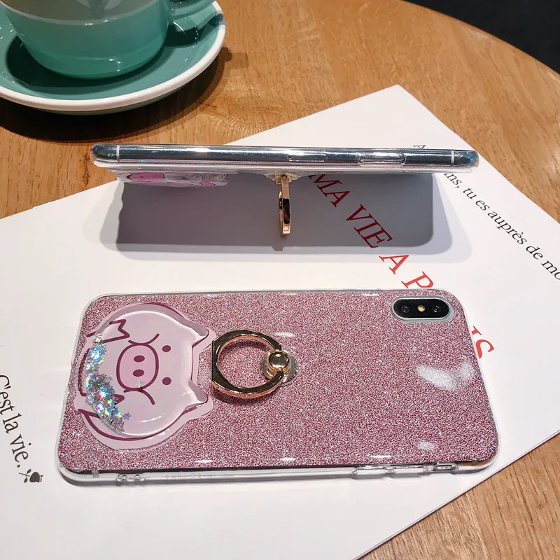 Glitter Ring Cases For Oppo R17 Pro R7 R7S R11S R11 R9 R9S Plus R15 Dream Mirror Quicksand Cover Bumper |