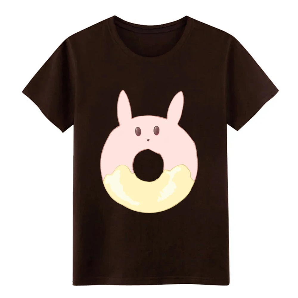 Мужская футболка Kawaii Bunny Donut 100% хлопковая одежда с круглым воротником летняя