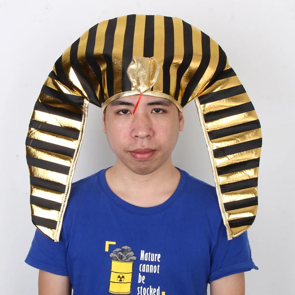 Novelty Golden Black Egypt Egyptian Pharaoh King Hat Vintage Headpiece Fancy Dress Headwear Photo Props |