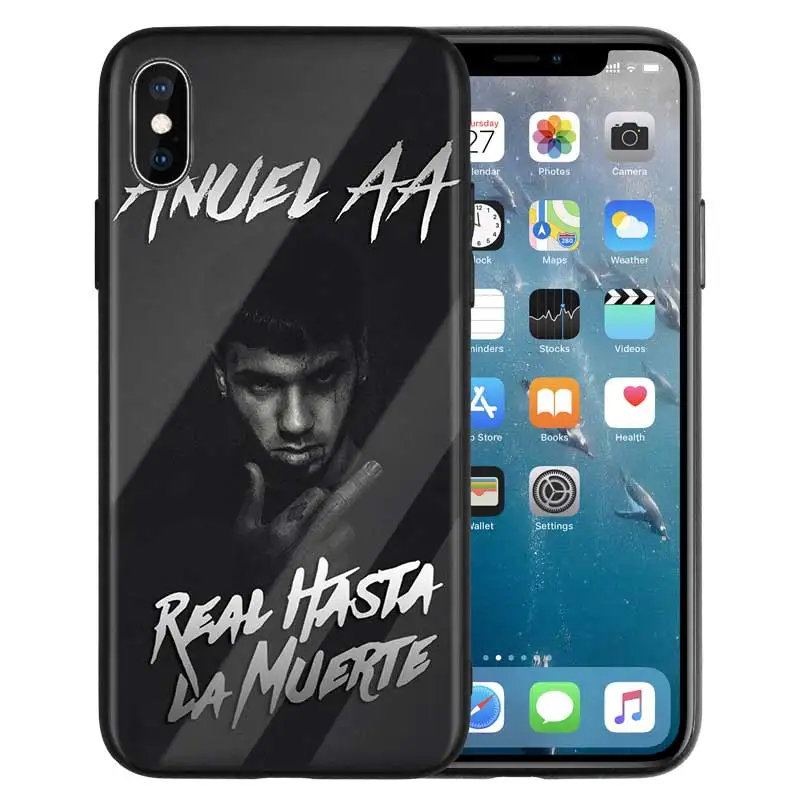 Винтажный чехол Anuel Aa Ozuna чехол для iPhone 7 для iPhone X 7 6 8 Plus, чехол из закаленного стекла для iPhone 11 11Pro XS MAX XR Shell - Цвет: 04