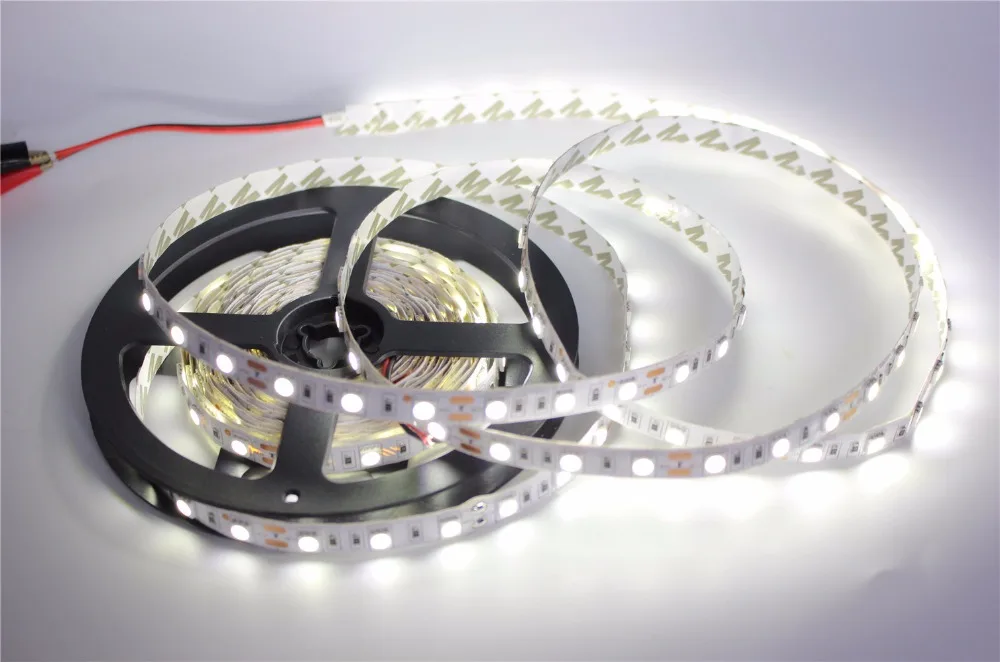 SMD 5050 Светодиодные ленты 5 м 60 светодиодов/M AC/DC 12V 24V гибкая лента диода 4000K NW RGB