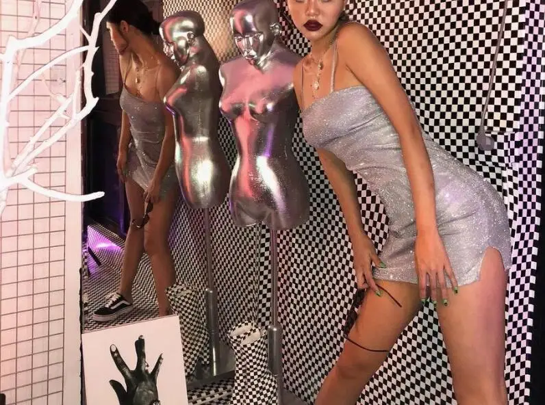Summer dresses women shine Sheath cotton dress Party Club Wear mini White robe femme ete 2019 short | Женская одежда