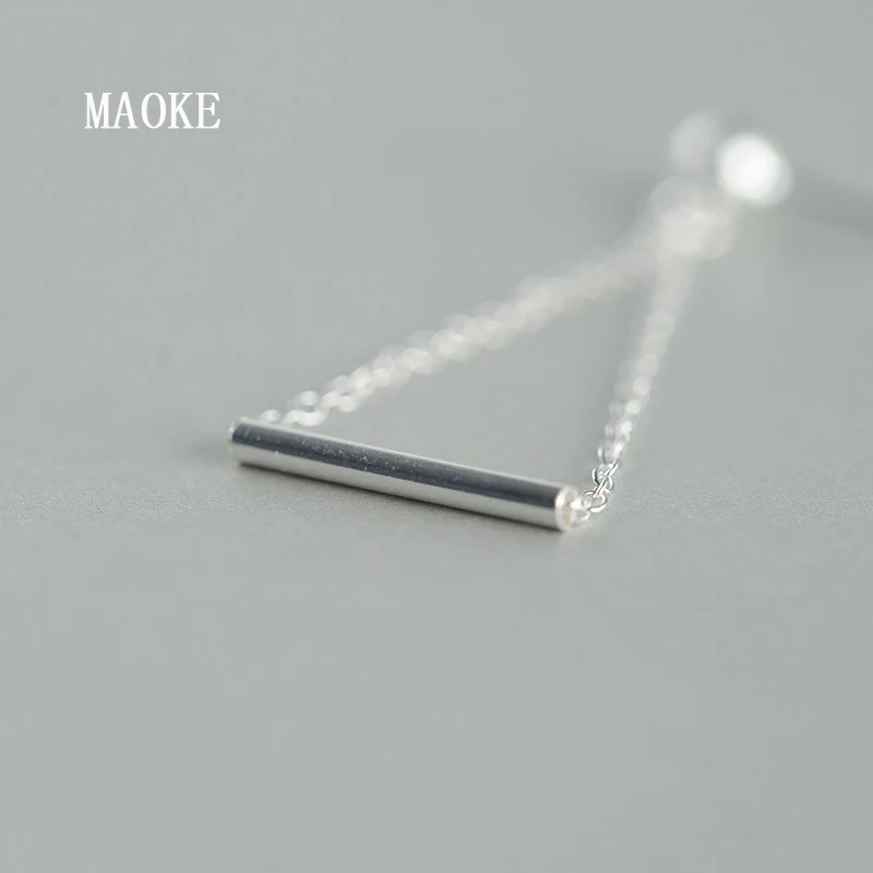 

Promotions Fashion Original Handmade Cylindrical Removable Chain Sterling SV 925 Earrings Fashion Jewelry for Women's Gifts