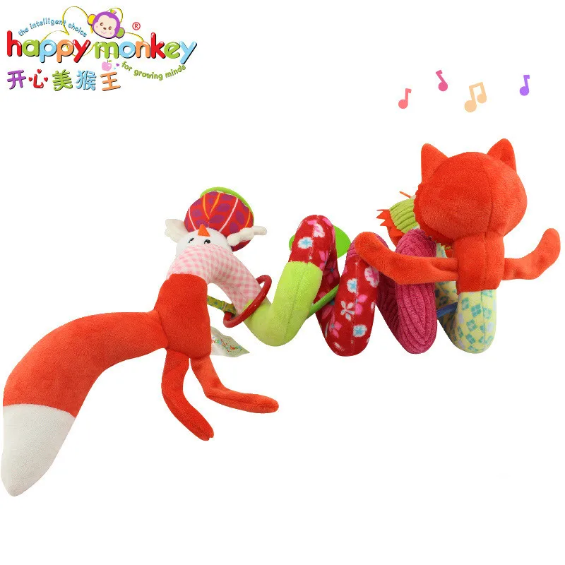 Коляска Happy Monkey развивающий автомобиль Детская забавная кровать с лисой объемный