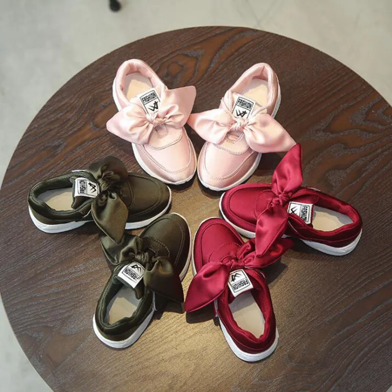 Женские кроссовки с бантиком CMSOLO розовые повседневные спортивные мягкие