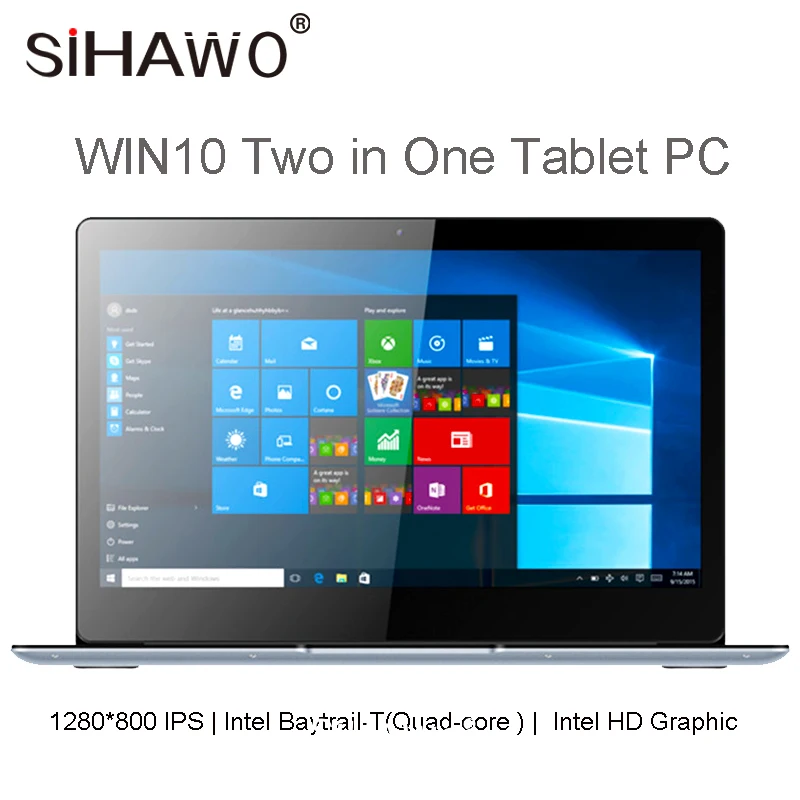 Планшетный ПК Baytrail-T Z3735F четырехъядерный Windows 10 планшет 10,1 дюймов 1280*800 2 Гб ram 32 ГБ rom USB3.0 2 в 1 планшет с клавиатурой