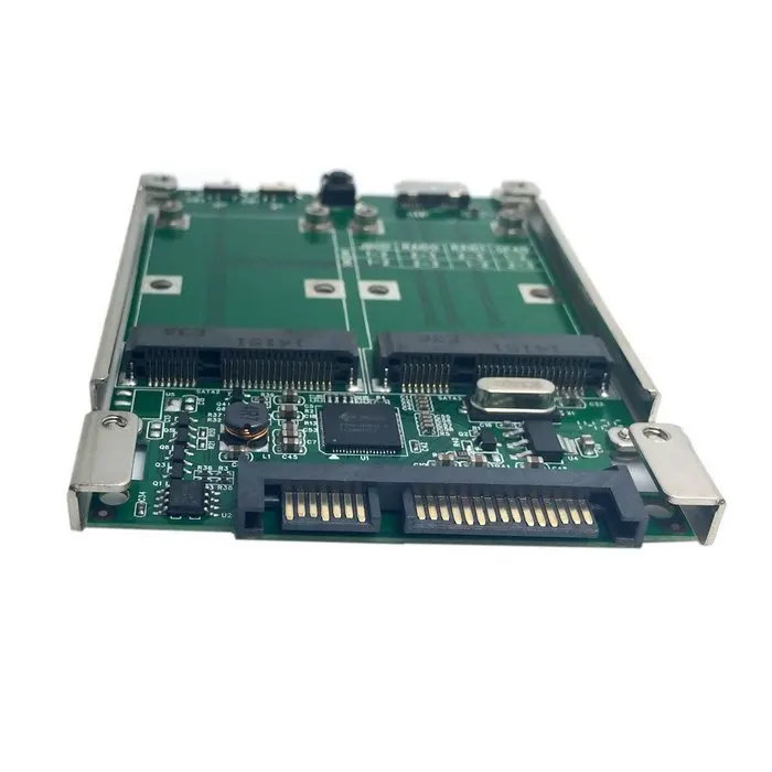 2 5 &quotдвойной мини pcie PCI E pci express mSATA RAID SSD адаптер для SATA Raid 22pin и USB 3 0 аппаратная