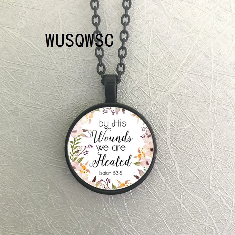 WUSQWSC по ранам мы залечим Isaiah 53 5 стих библейского воротника модные ювелирные