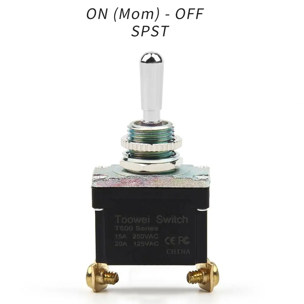 2P ON(Mom)-OFF ВКЛ-ВЫКЛ-ВКЛ полный тип мгновенный винтовой переключатель spst SPDT DPST DPDT IP67 Rohs CE FCC EMC сертификат - Цвет: 2P ON(Mom)-OFF
