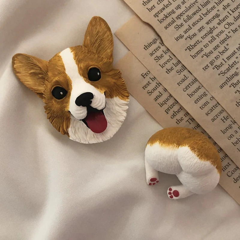 Силиконовая форма для головы собаки корги сделай сам ароматический гипсовый