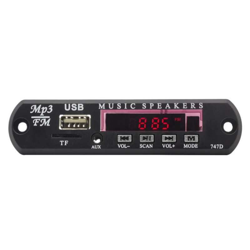 12 В DC TF FM радио аудио MP3 плеер AUX 3,5 мм MP3 модуль декодер плата USB источник питания для автомобиля дистанционный музыкальный динамик