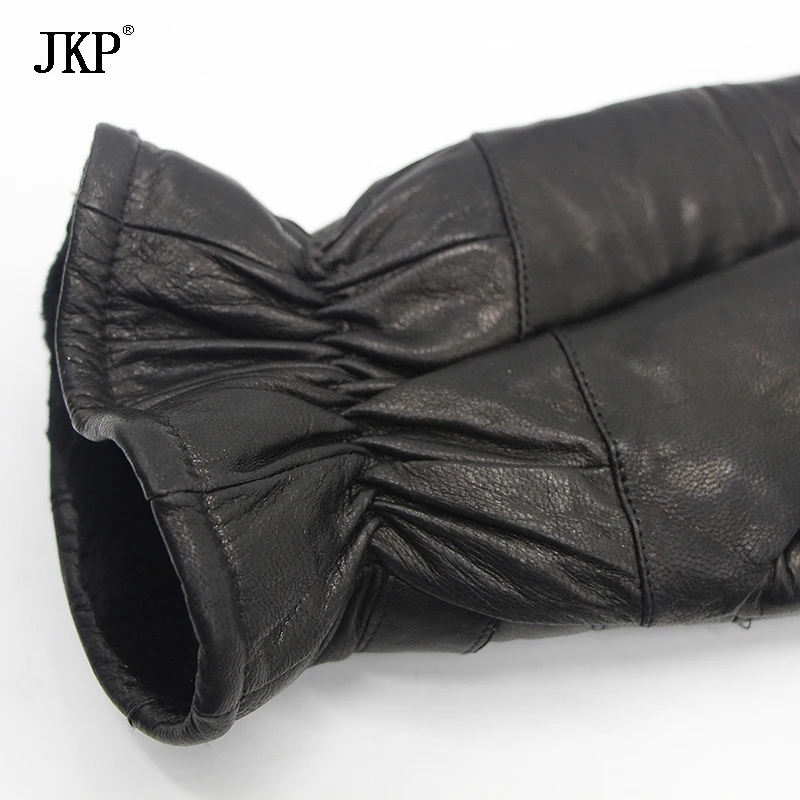 Зимние мужские перчатки из натуральной кожи 2020 новые Модные теплые черные