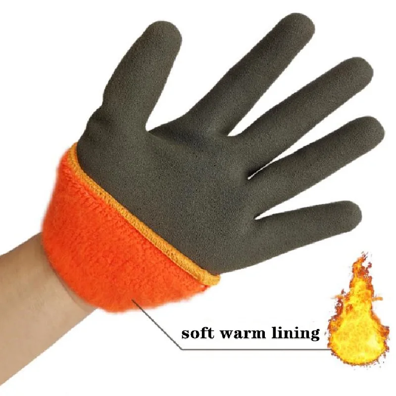 1 пара перчатки для рыбалки теплые защитные акриловые против холода термостойкие