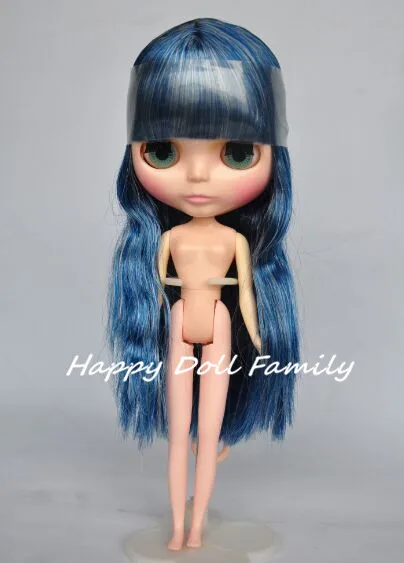 12&quot nude doll black-blue hair small defective | Игрушки и хобби
