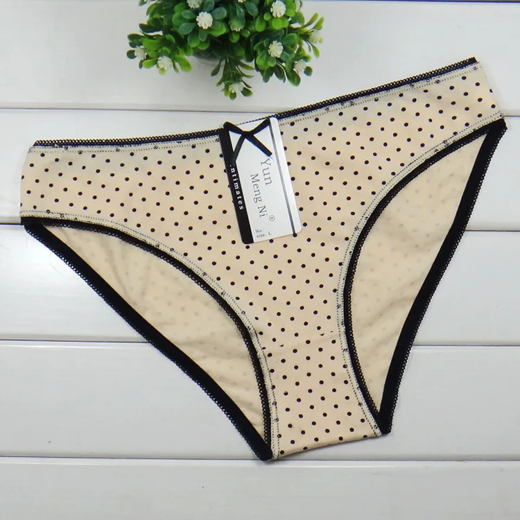 Новинка 2015 бикини в горошек штаны хлопок Damenunterhosen короткие сексуальные женское