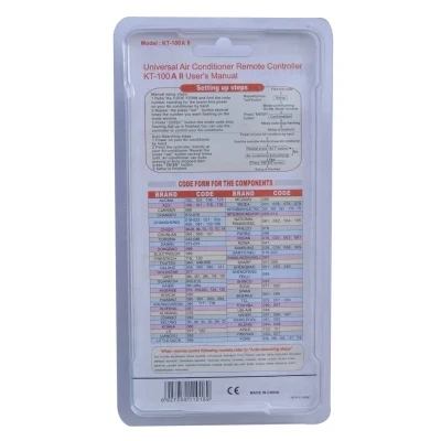 Группа KT-100-aII Кондиционер универсальный дистанционный пульт на английском языке