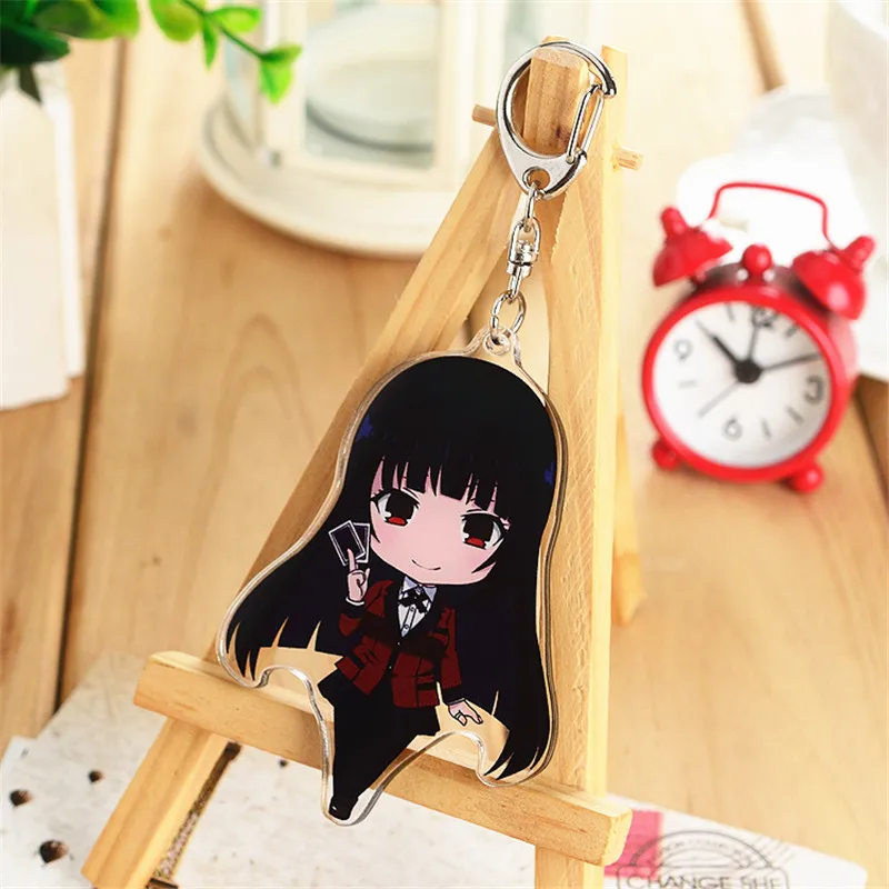 Аниме Kakegurui: компульсивный игрок Jabami Yumeko акриловые брелки для ключей, брелок с мультяшной фигуркой, подвеска для девочек, коллекция, реквизит
