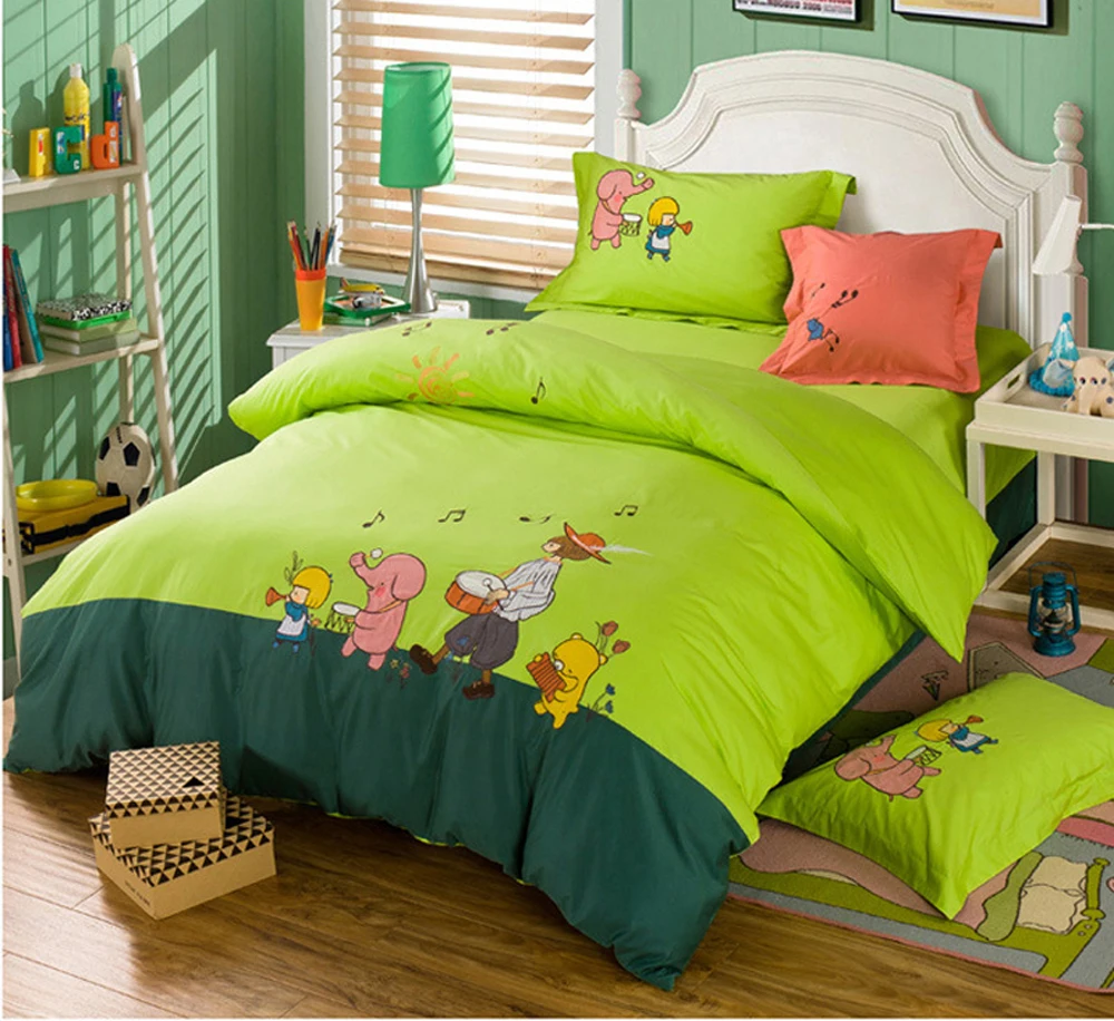 С рисунками для мальчиков и девочек 100% хлопковое постельное белье наборы дети