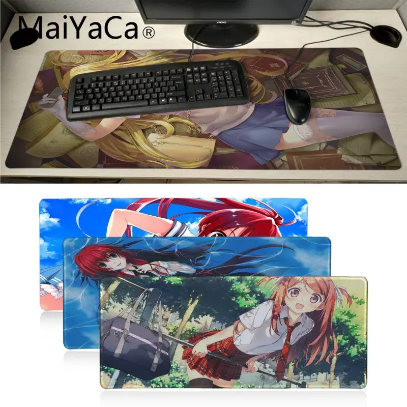 

Maiyaca старшая школа dxd Противоскользящий прочный резиновый аниме компьютер Блокировка края игровой коврик для мыши Клавиатура