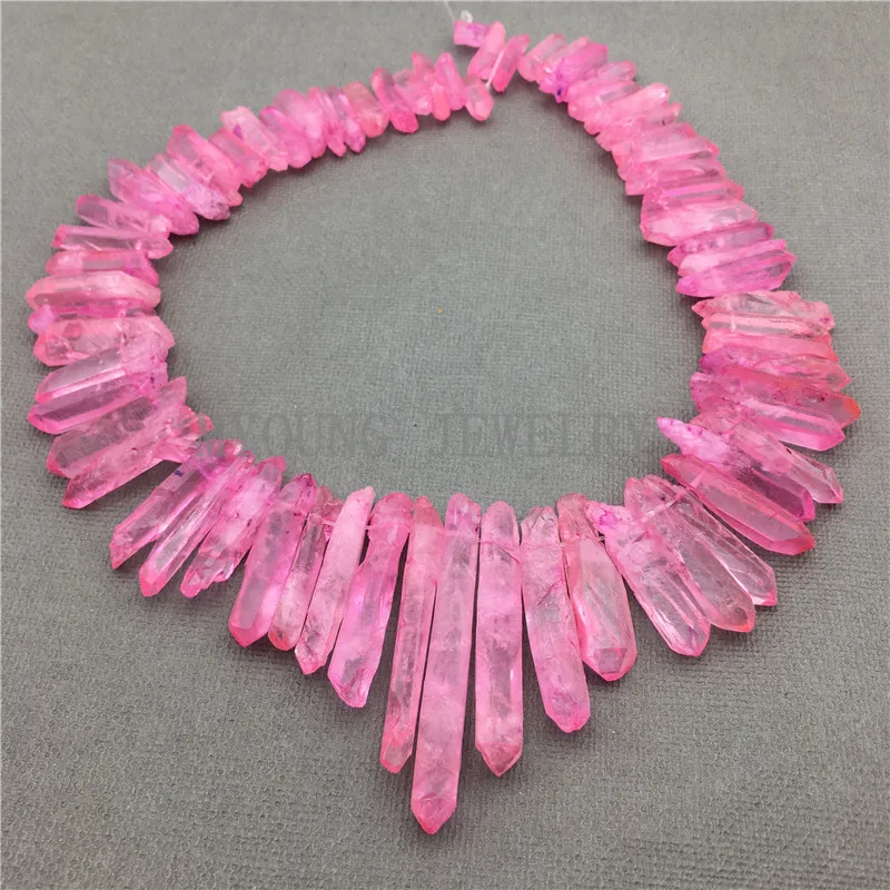 Натуральные фуксия хрустальные матовые розы розовые фотобусины шипованные