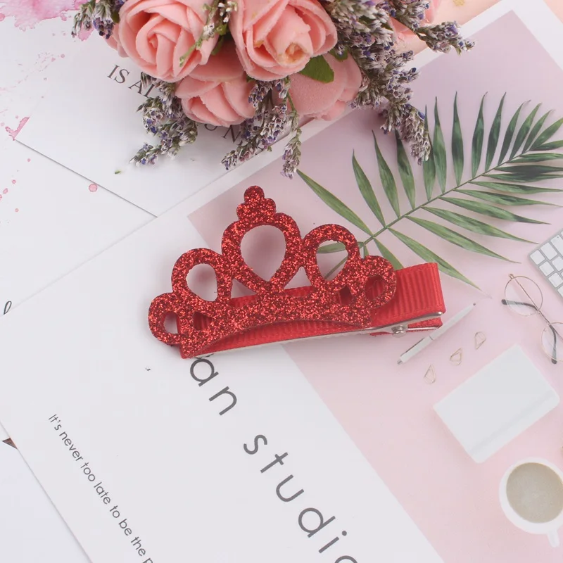 2019 new Fashion shiny crown and ribbon hairpins combination stitching girls clip Hair Accessories for kids barrettes 1pcs | Детская