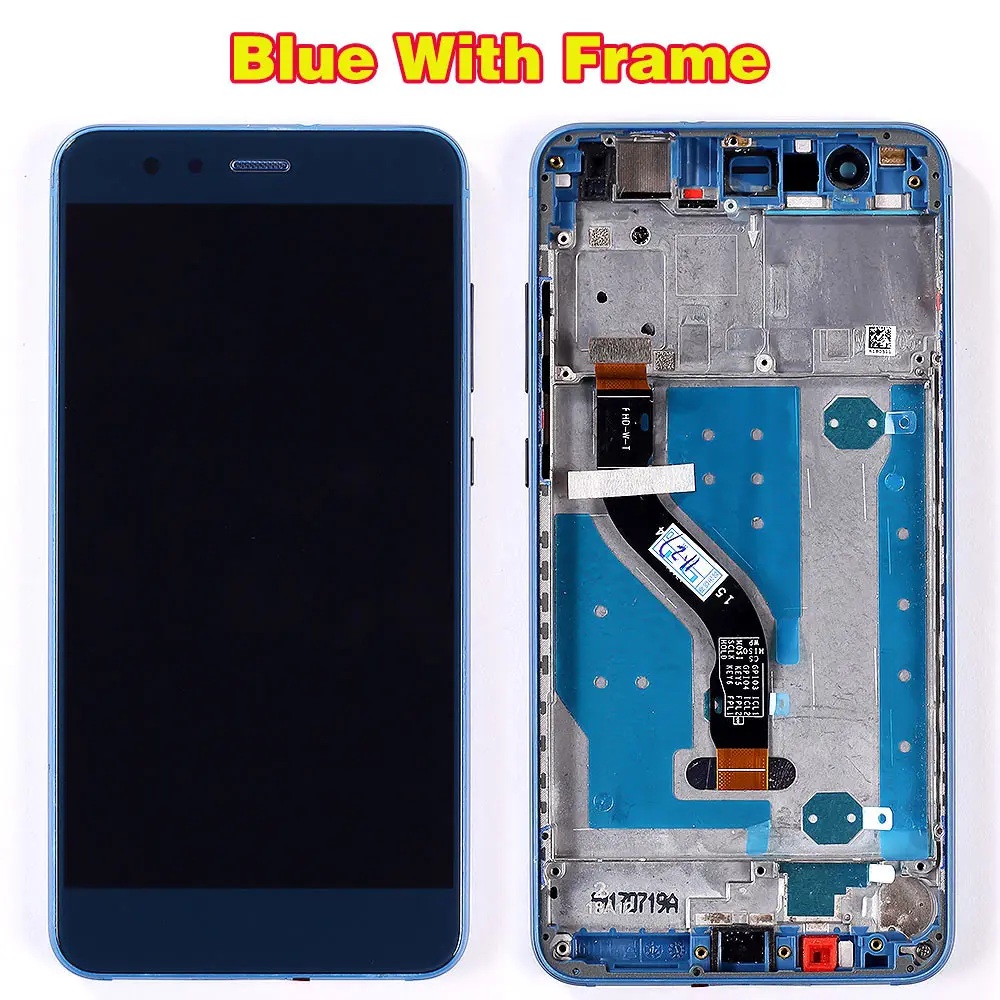 По сделке команда lcd для huawei P10 Lite 5,2 дюймов ips lcd дисплей кодирующий преобразователь сенсорного экрана в сборе 1920*1080 рамка со стеклянной пленкой инструменты - Цвет: Blue with Frame