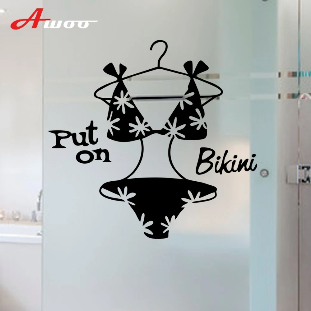 9240 Наденьте бикини сексуальную одежду грудь спальня виниловая настенная