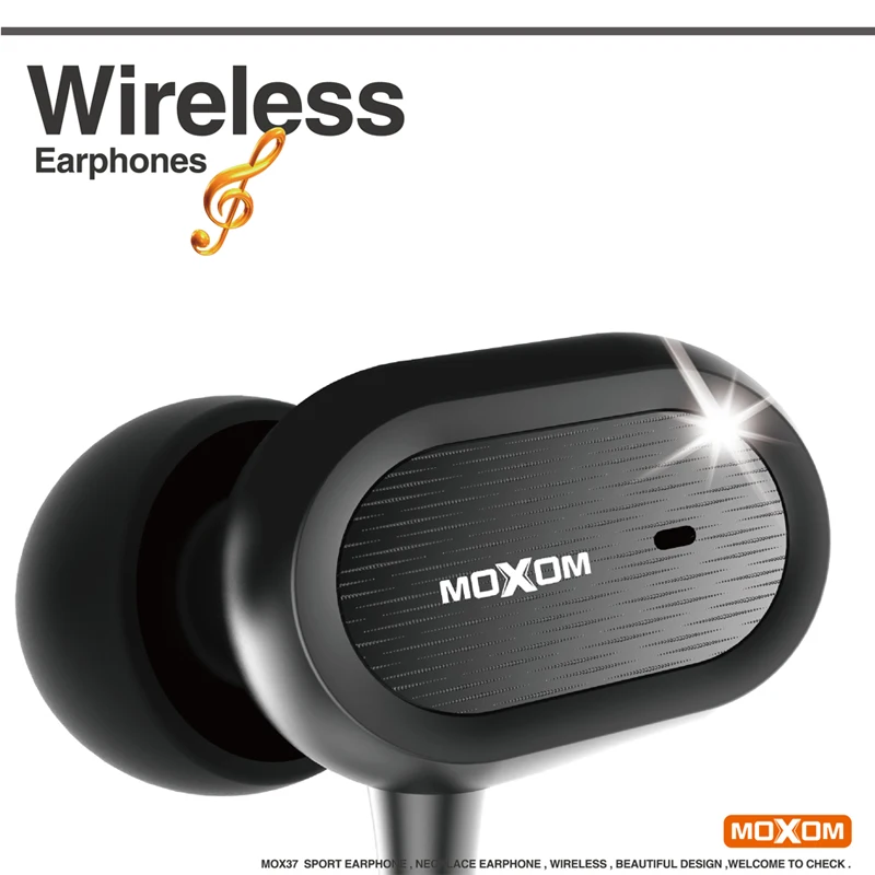 MOXOM Bluetooth Наушники Hi-Fi Беспроводной наушники спортивные наушники V4.1+ EDR вкладыши наушники для Xiaomi для iPhone