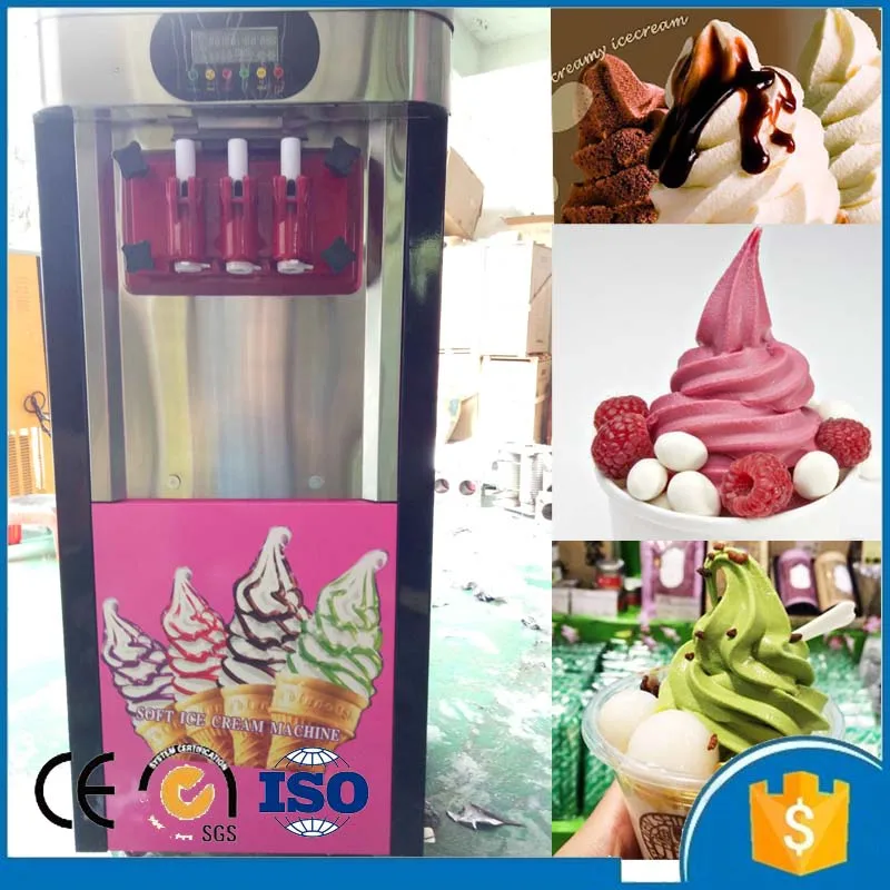 

Strong quality Export EU air-cooling mixed-tastes commercial automatic soft ice cream machine CFR price by sea for sale