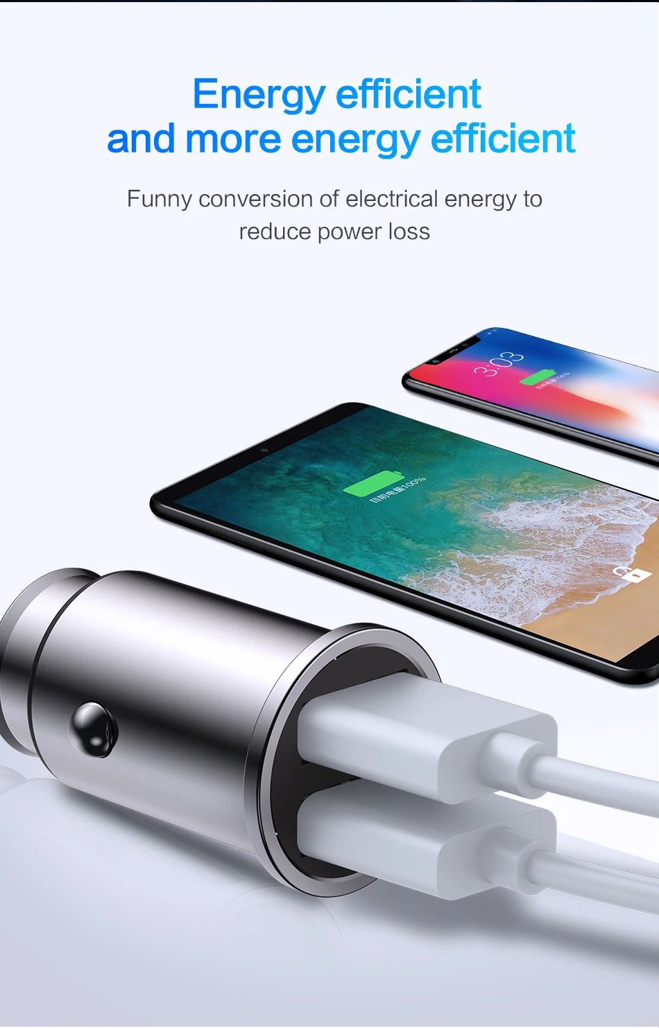 Автомобильное зарядное устройство SmartDevil USB, быстрая зарядка 4.8A, зарядное устройство для мобильного телефона, 2 USB порта, быстрое зарядное устройство для iPhone, samsung, планшета, автомобильное зарядное устройство