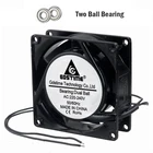 Вентилятор охлаждения переменного тока 220 В, 240 в, 80 мм, 8 см, шарикоподшипник 8025, 80 мм x 25 мм, кулер для ПК, ноутбука, компьютера, осевой вентилятор, 1 шт.