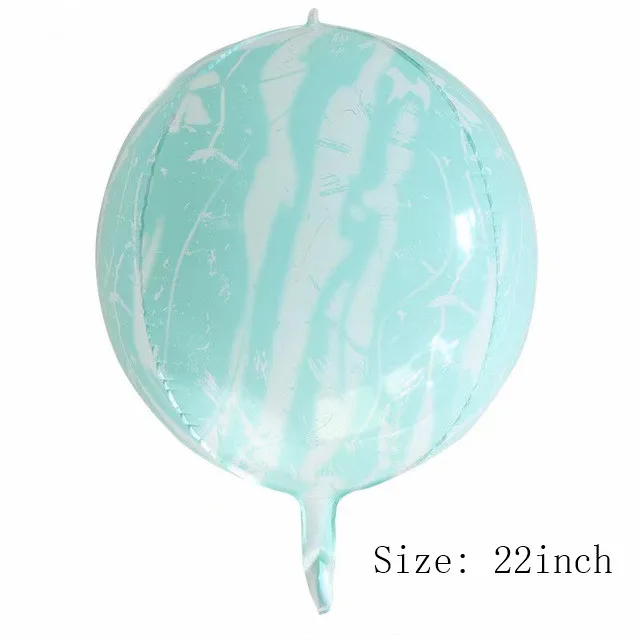 Sky Blue 1 шт. 22 дюйма золото серебро 4D круглые воздушные шары из фольги Anniversaire Свадебные украшения на день рождения гелиевый надувной балоны Globos - Цвет: Sky Blue