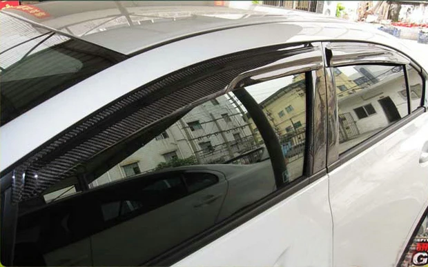 Для Honda Civic FB 2012 Седан 4 двери из углеродного волокна ветровой отражатель