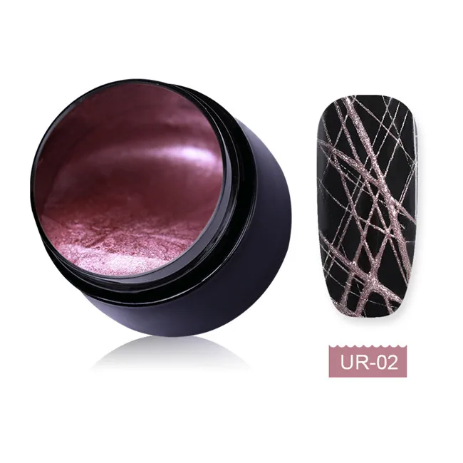 Metallic Spider 2 Ur Sugar 7 мл паук Гель-лак для нейл-арта креативный рисунок проволоки Гель-лак точка-линия Живопись гель замочить от 5D кошачий глаз УФ-гель - Цвет: Metallic Spider 2