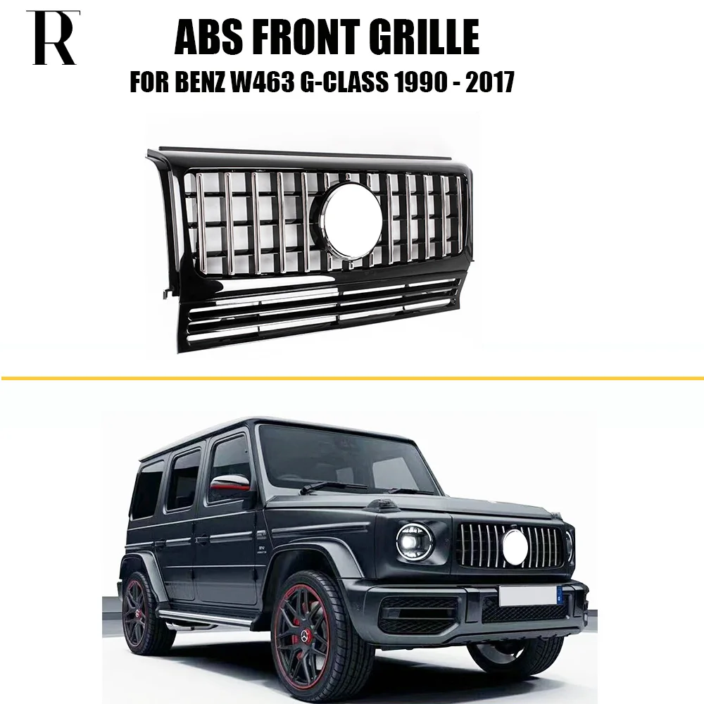 W463 ABS серебро GTR Стиль передняя решетка гриля для Benz G300 G350 G500 G550 G63 G65 1990 2018 (с
