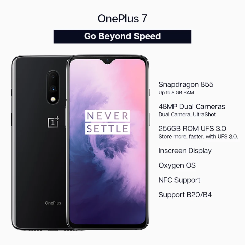 Оригинальный смартфон Oneplus 7 Snapdragon 855 с восьмиядерным процессором 6 41 &quotAMOLED экран