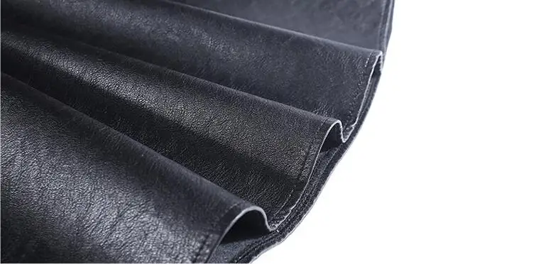 KoHuiJoo 3xl 4xl 5xl весна осень Женская юбка из искусственной кожи размера плюс высокая талия трапециевидная повседневная искусственная кожа Юбки До Колена