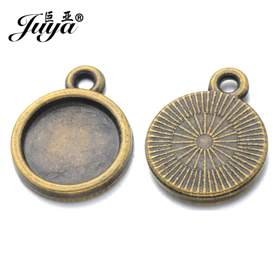 

30pcs/lot 10mm Inner Size Cabochon Base Setting Fit 10mm Glass For Pendant Necklace DIY Making Findings Handmade Accessories