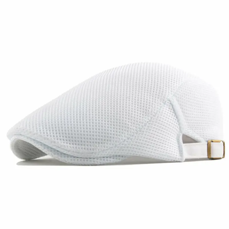 2019 NEW Summer Men Newsboy Ivy Cap Hat Mesh Cabbie Golf Driving Sun Flat Beret Black Gray White Khaki Coffee | Аксессуары для