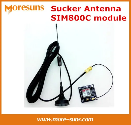 2pcs/lot Together With Sucker Antenna SMS data GSM GPRS module replace SIM900A ,SIM800C module
