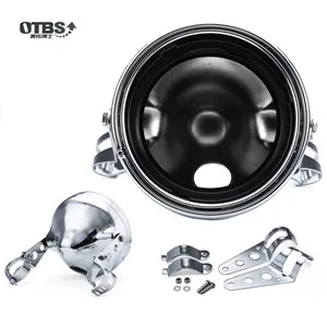OTBS 7 дюймов аксессуары для мотоциклов фары 7 дюймов светодиодные фары Корпус кронштейн для Harley Chopper Кафе Racer Bobber curiers - Цвет: Chrome housing