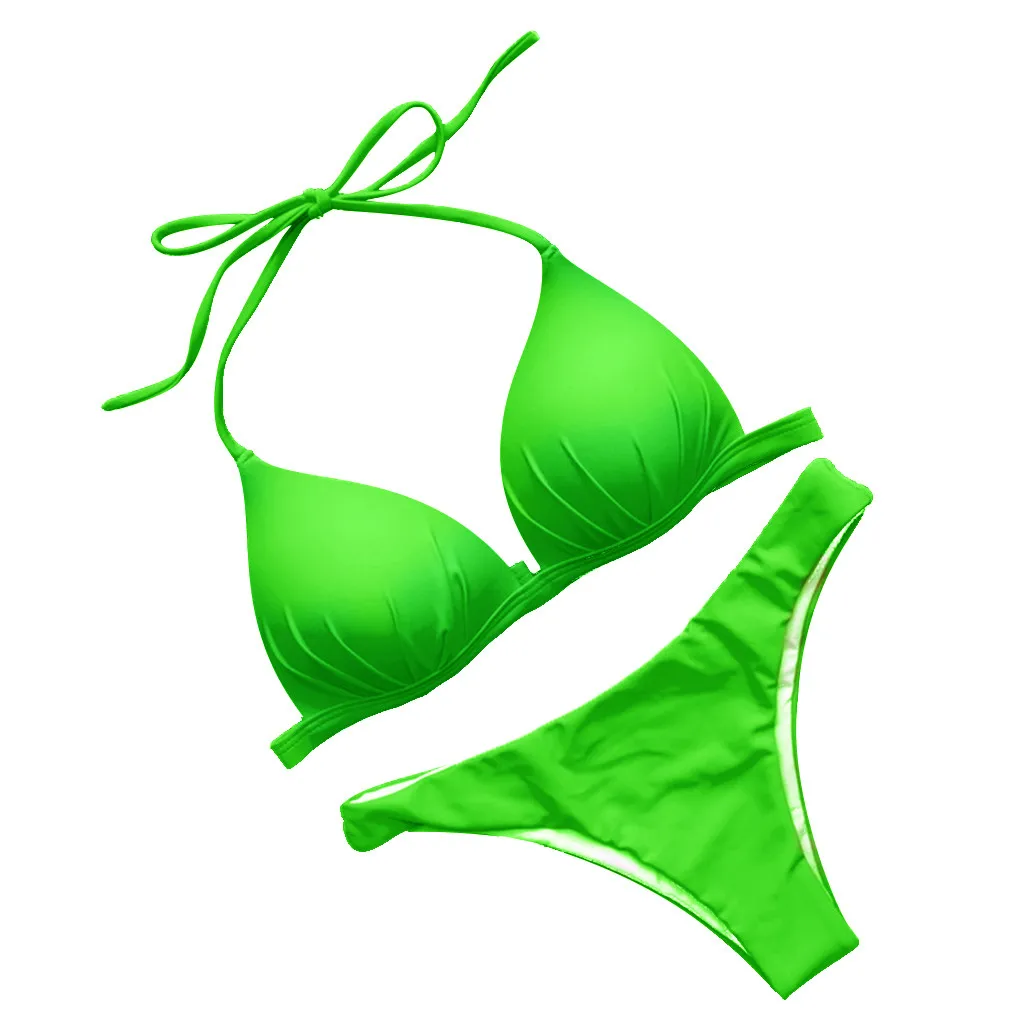 Купальник SAGACE женский из двух предметов бандажный пикантный бикини с лямкой на