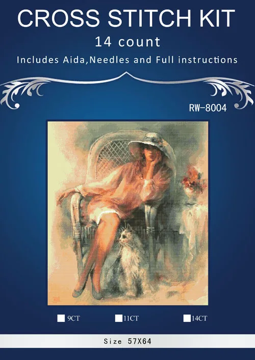 

Oneroom картина маслом Люди красота и собака рукоделие, DMC Вышивка крестом, наборы для вышивки, печатные узоры вышивка крестом, набор