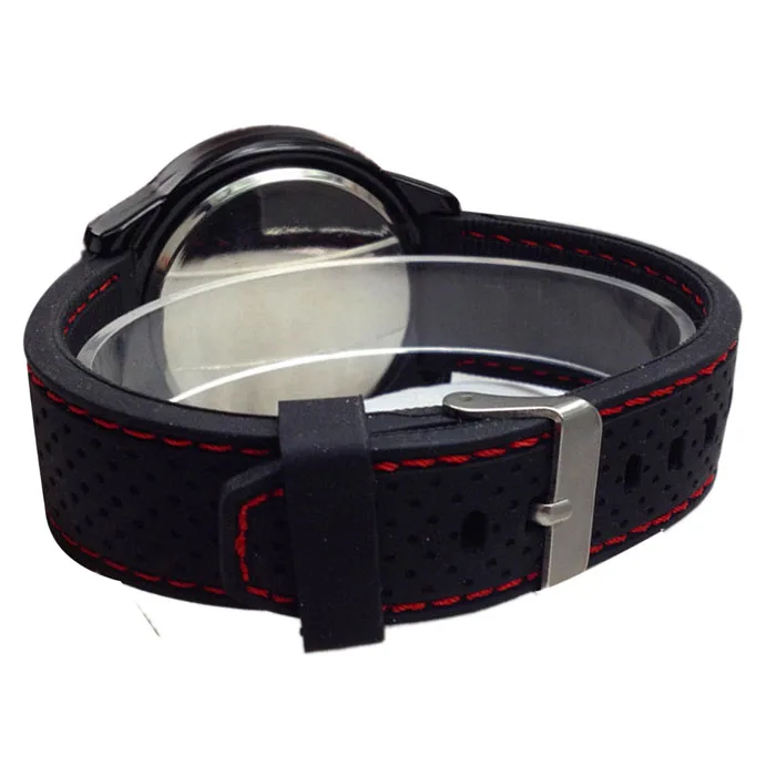 Великолепные Мужские кварцевые наручные часы в стиле милитари спортивные с силиконовым ремешком